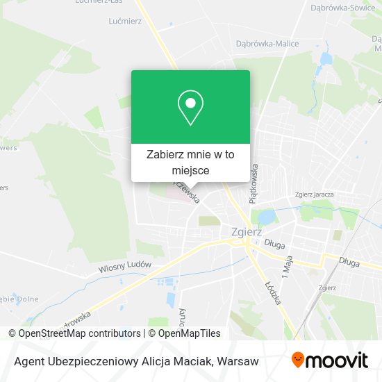 Mapa Agent Ubezpieczeniowy Alicja Maciak