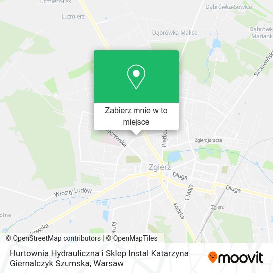 Mapa Hurtownia Hydrauliczna i Sklep Instal Katarzyna Giernalczyk Szumska