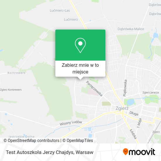 Mapa Test Autoszkoła Jerzy Chajdys