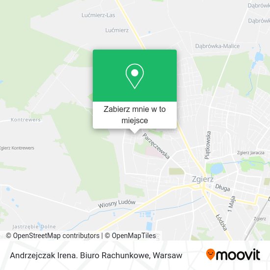 Mapa Andrzejczak Irena. Biuro Rachunkowe