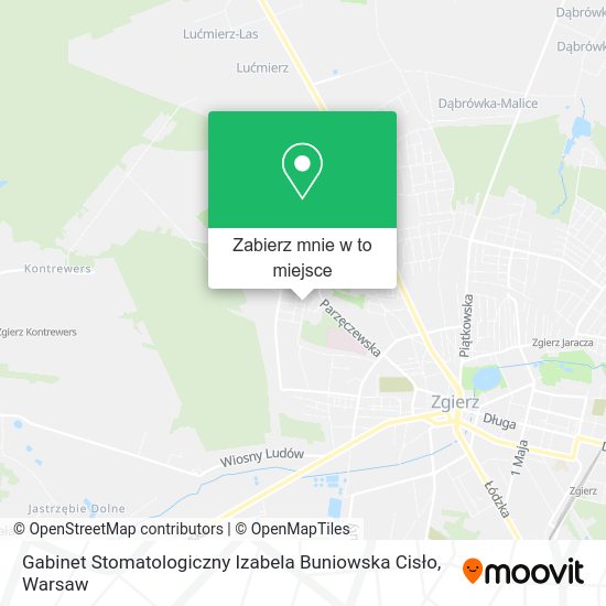 Mapa Gabinet Stomatologiczny Izabela Buniowska Cisło