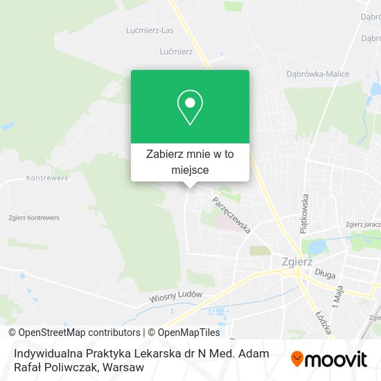 Mapa Indywidualna Praktyka Lekarska dr N Med. Adam Rafał Poliwczak