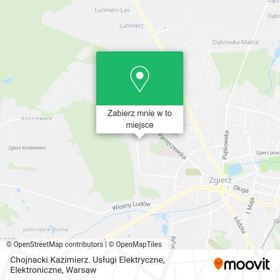 Mapa Chojnacki Kazimierz. Usługi Elektryczne, Elektroniczne