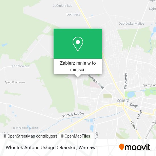 Mapa Włostek Antoni. Usługi Dekarskie