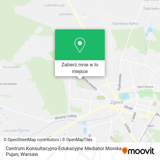 Mapa Centrum Konsultacyjno-Edukacyjne Mediator Monika Pujan