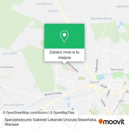 Mapa Specjalistyczny Gabinet Lekarski Urszula Stawińska