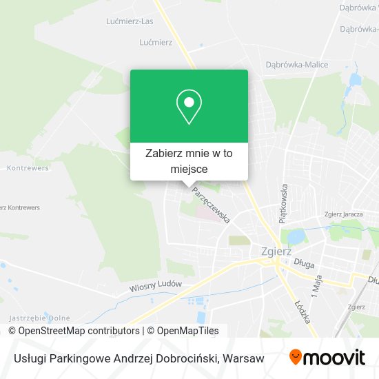 Mapa Usługi Parkingowe Andrzej Dobrociński