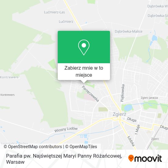 Mapa Parafia pw. Najświętszej Maryi Panny Różańcowej