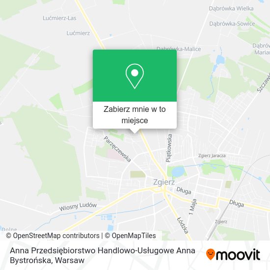 Mapa Anna Przedsiębiorstwo Handlowo-Usługowe Anna Bystrońska