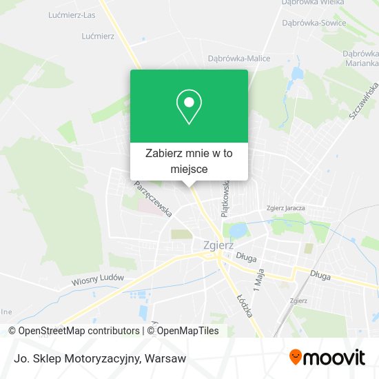 Mapa Jo. Sklep Motoryzacyjny