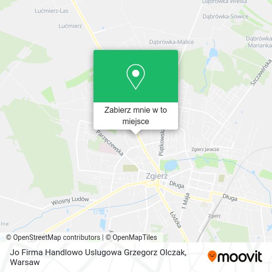 Mapa Jo Firma Handlowo Uslugowa Grzegorz Olczak