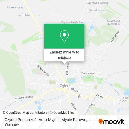 Mapa Czysta Przestrzeń. Auto-Myjnia, Mycie Parowe