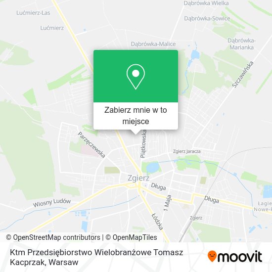 Mapa Ktm Przedsiębiorstwo Wielobranżowe Tomasz Kacprzak