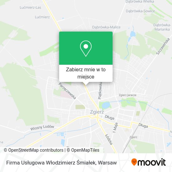 Mapa Firma Usługowa Włodzimierz Śmiałek