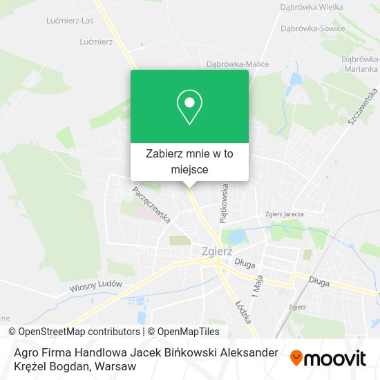 Mapa Agro Firma Handlowa Jacek Bińkowski Aleksander Krężel Bogdan