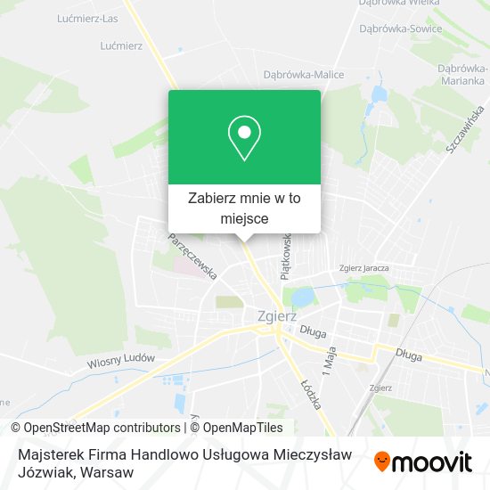 Mapa Majsterek Firma Handlowo Usługowa Mieczysław Józwiak