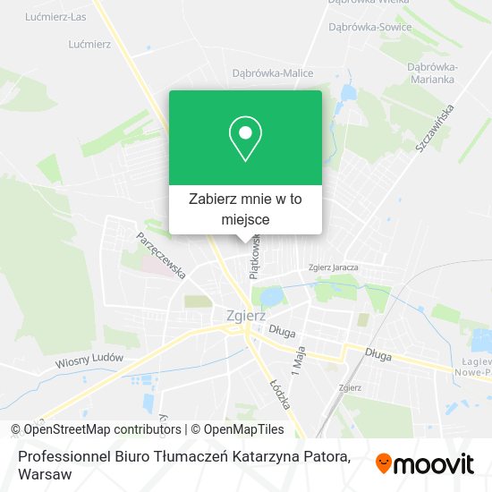 Mapa Professionnel Biuro Tłumaczeń Katarzyna Patora