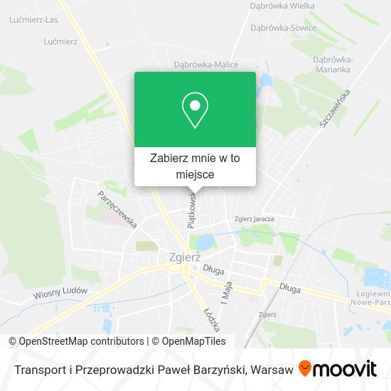 Mapa Transport i Przeprowadzki Paweł Barzyński