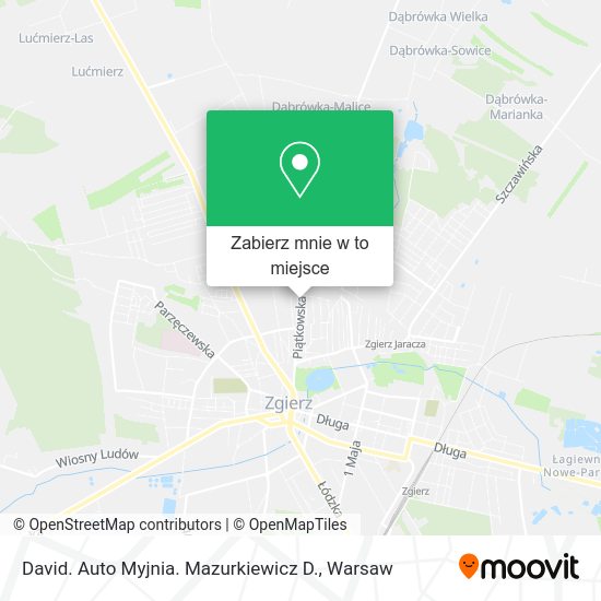 Mapa David. Auto Myjnia. Mazurkiewicz D.