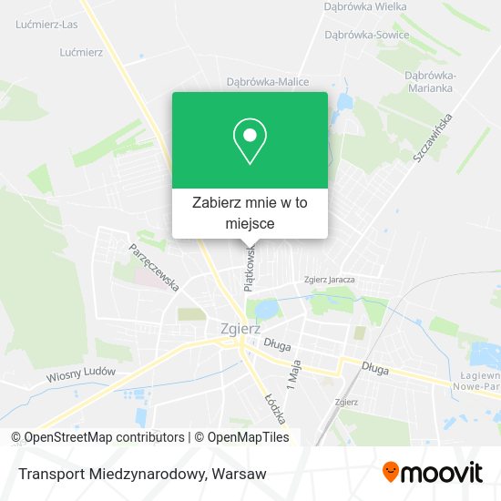 Mapa Transport Miedzynarodowy