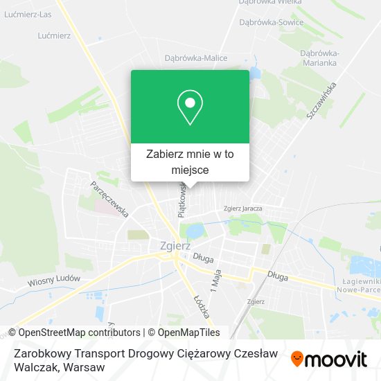 Mapa Zarobkowy Transport Drogowy Ciężarowy Czesław Walczak