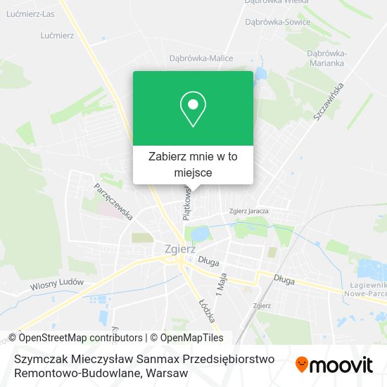 Mapa Szymczak Mieczysław Sanmax Przedsiębiorstwo Remontowo-Budowlane