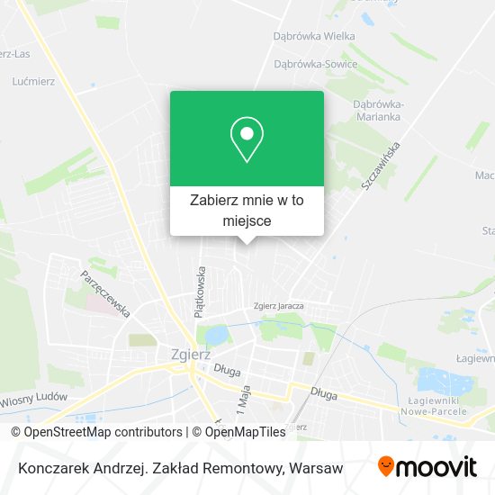 Mapa Konczarek Andrzej. Zakład Remontowy