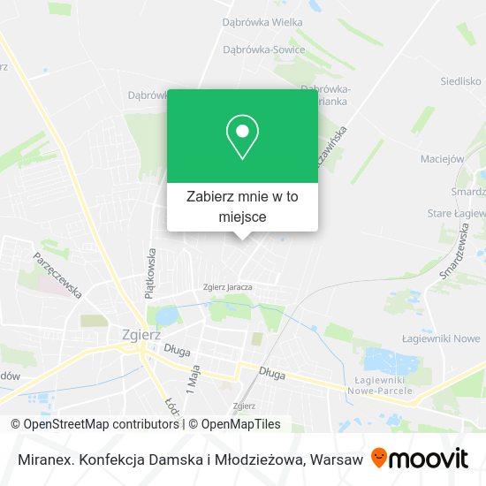 Mapa Miranex. Konfekcja Damska i Młodzieżowa