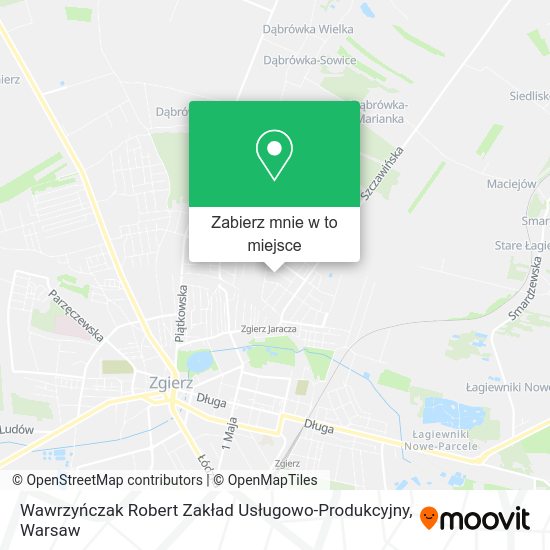 Mapa Wawrzyńczak Robert Zakład Usługowo-Produkcyjny