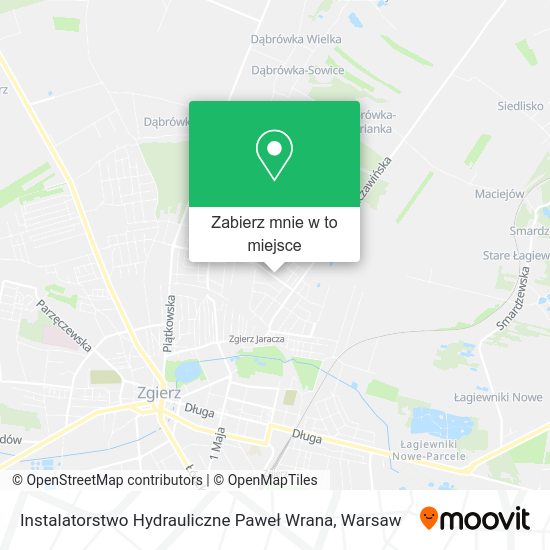 Mapa Instalatorstwo Hydrauliczne Paweł Wrana