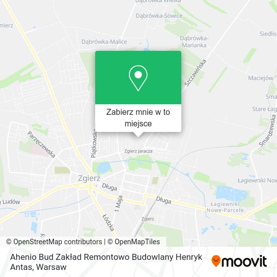 Mapa Ahenio Bud Zakład Remontowo Budowlany Henryk Antas