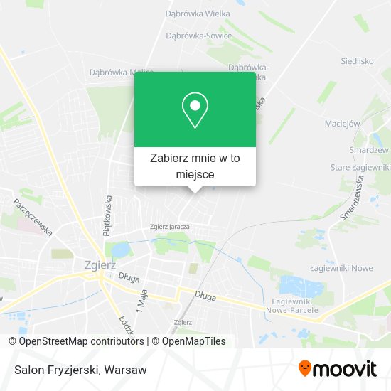 Mapa Salon Fryzjerski