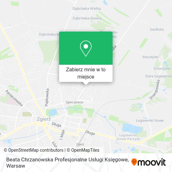 Mapa Beata Chrzanowska Profesjonalne Usługi Księgowe