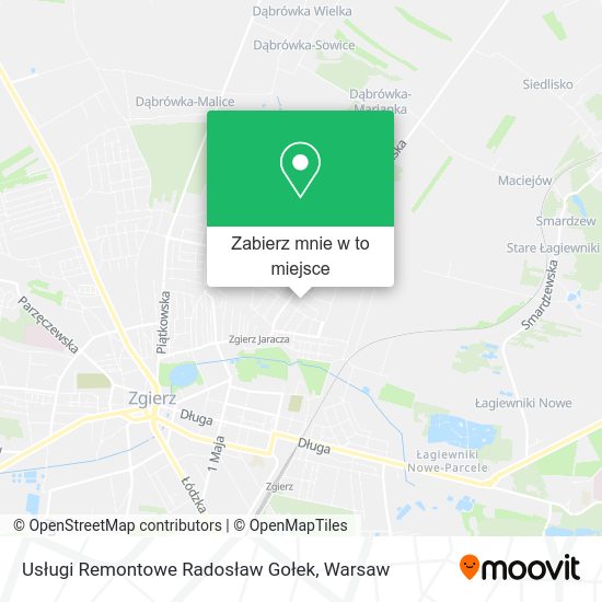 Mapa Usługi Remontowe Radosław Gołek