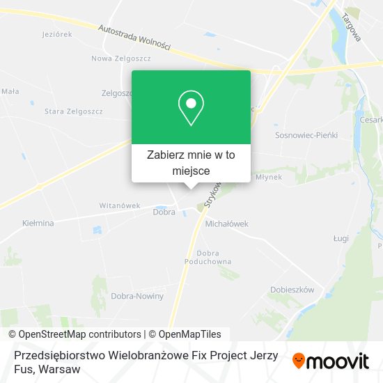 Mapa Przedsiębiorstwo Wielobranżowe Fix Project Jerzy Fus