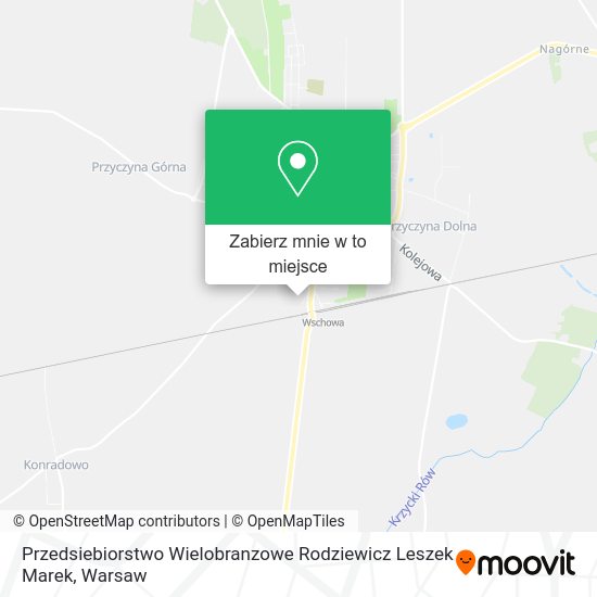 Mapa Przedsiebiorstwo Wielobranzowe Rodziewicz Leszek Marek