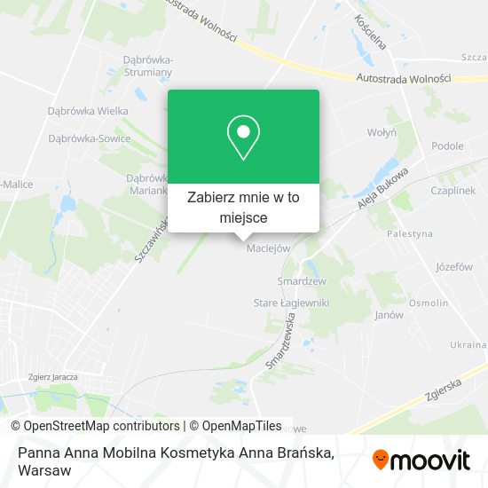 Mapa Panna Anna Mobilna Kosmetyka Anna Brańska