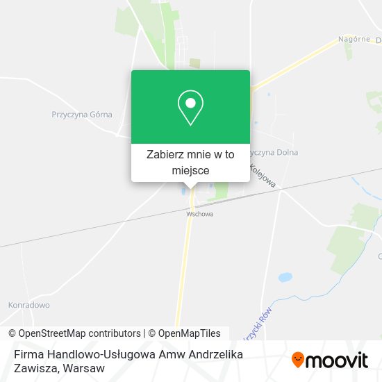 Mapa Firma Handlowo-Usługowa Amw Andrzelika Zawisza