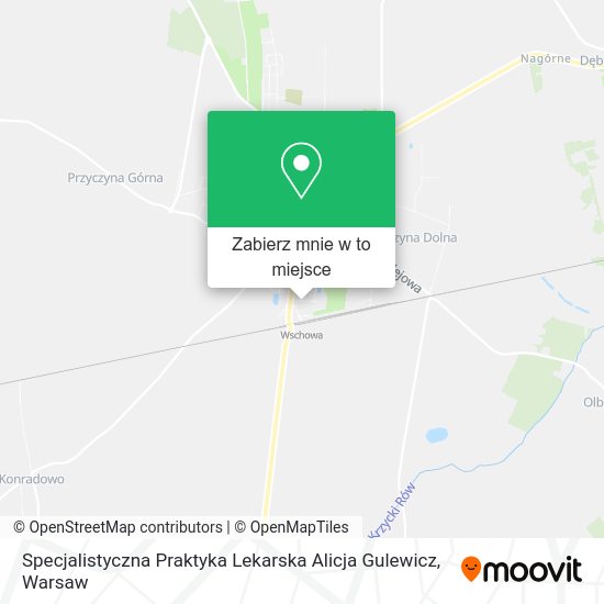 Mapa Specjalistyczna Praktyka Lekarska Alicja Gulewicz