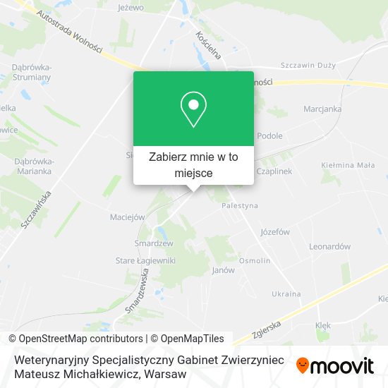 Mapa Weterynaryjny Specjalistyczny Gabinet Zwierzyniec Mateusz Michałkiewicz