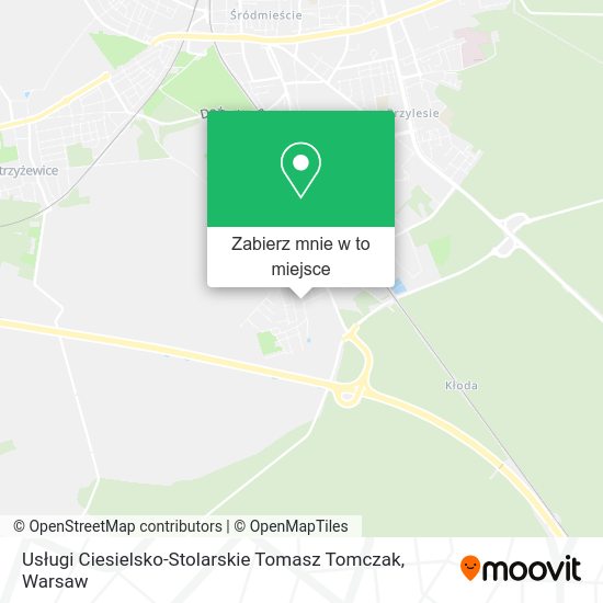 Mapa Usługi Ciesielsko-Stolarskie Tomasz Tomczak