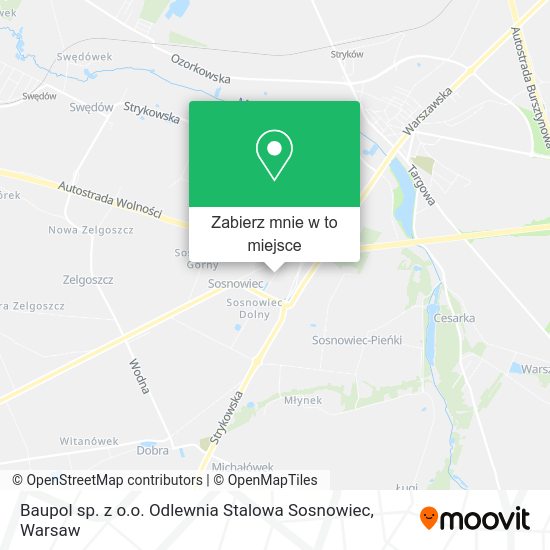 Mapa Baupol sp. z o.o. Odlewnia Stalowa Sosnowiec