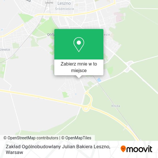 Mapa Zakład Ogólnobudowlany Julian Bakiera Leszno