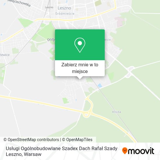 Mapa Usługi Ogólnobudowlane Szadex Dach Rafał Szady Leszno