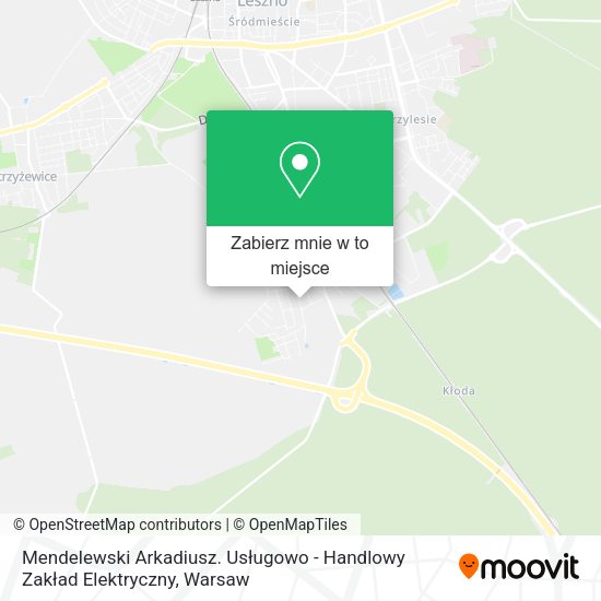 Mapa Mendelewski Arkadiusz. Usługowo - Handlowy Zakład Elektryczny