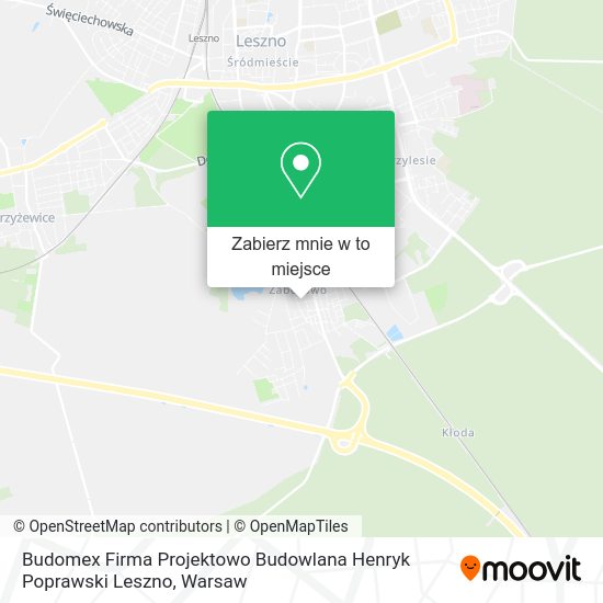 Mapa Budomex Firma Projektowo Budowlana Henryk Poprawski Leszno