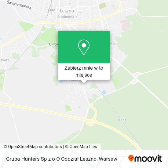 Mapa Grupa Hunters Sp z o O Oddział Leszno