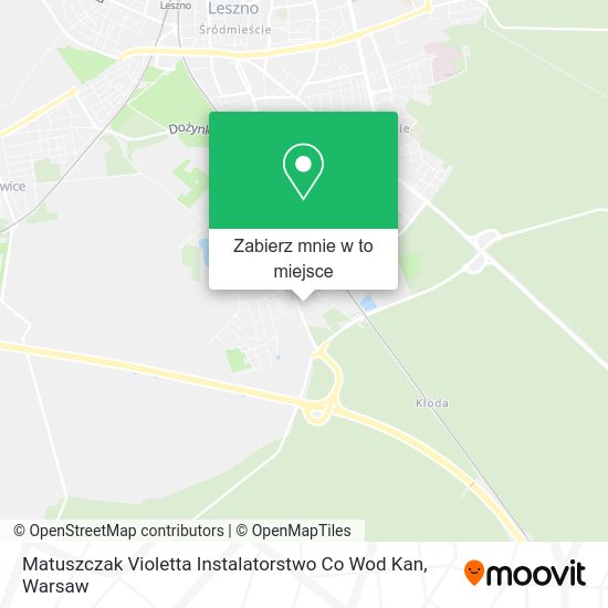 Mapa Matuszczak Violetta Instalatorstwo Co Wod Kan