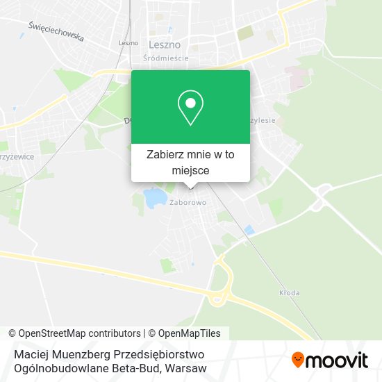 Mapa Maciej Muenzberg Przedsiębiorstwo Ogólnobudowlane Beta-Bud