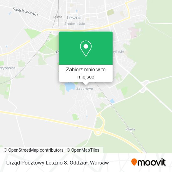 Mapa Urząd Pocztowy Leszno 8. Oddział